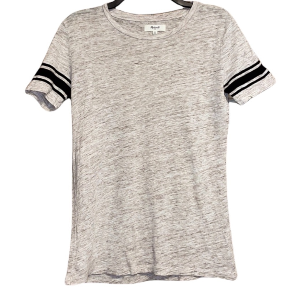 Madewell Beige 100% Linen Ringer Tee T-Shirt Women’s XS